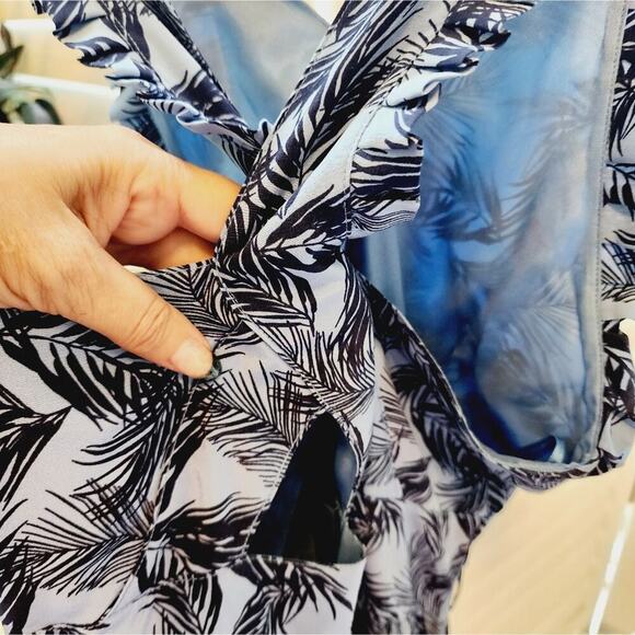 SEE BY CHLOE PALM PRINT BLUE SIZE US 2 - Picture 5 of 9